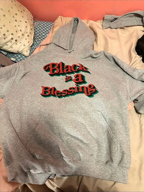 God Is Dope Black is a Blessing / God is Dope Hoodie Graphic Hoodie Gray